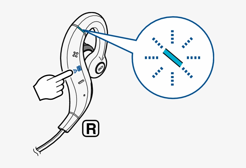 Ope Play Pause Ahc160 - Denon Ah-c160 Wireless Sport Headphones, transparent png