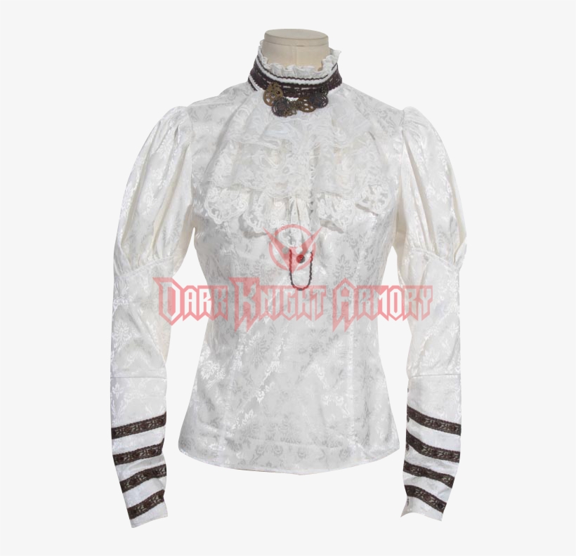 Steampunk Kragen Gothic Jabot Weiß Sp060 Von Rq-bl, transparent png