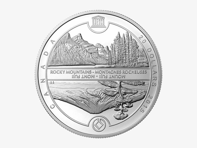 Fine Silver Coin - Rocheuses Canadienne Et Unesco, transparent png