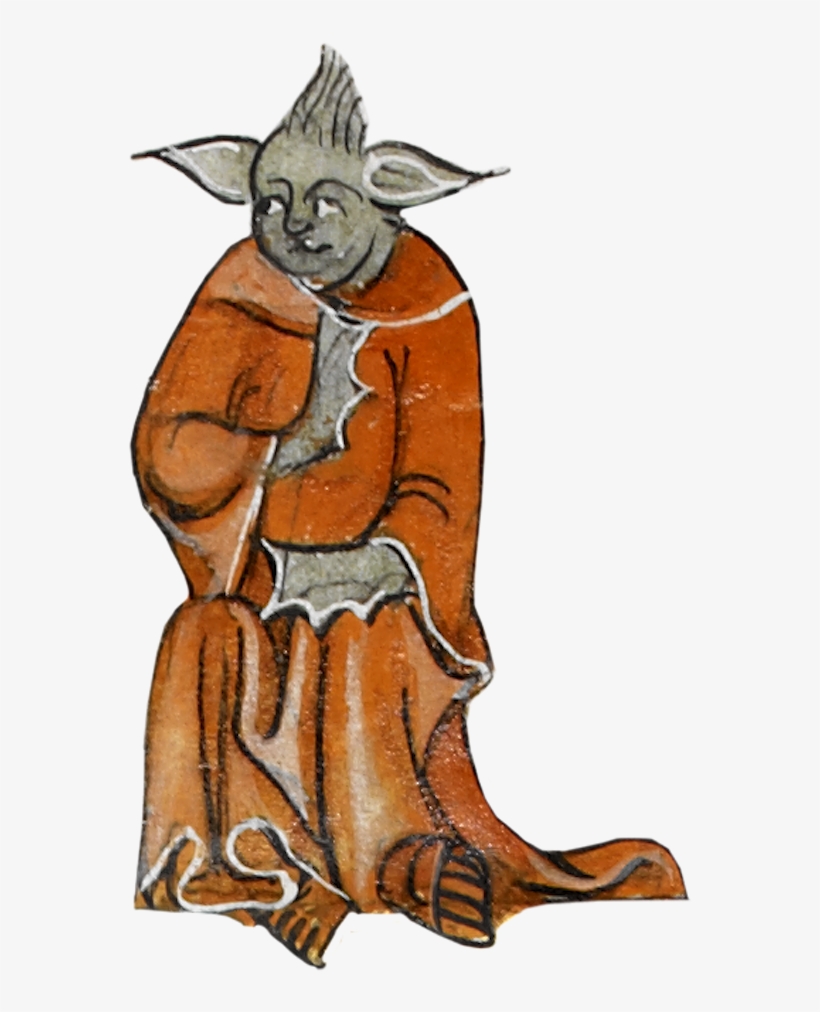 Un Disegno Di Yoda In Un Manoscritto Medievale - Medieval Yoda, transparent png