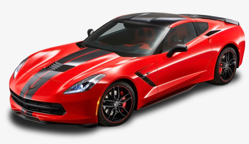 Sports Car Download Png - Red Corvette, transparent png