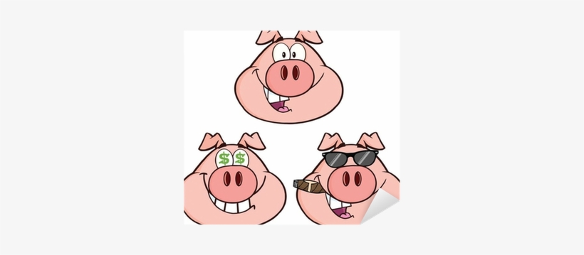Pig Head Cartoon Characters - Cerdo Feliz Animado, transparent png