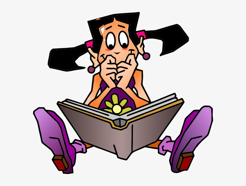 Read Book Black Hair Clip Art At Clker - Read A Book Png, transparent png