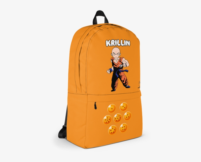 Krillin With Dragon Balls Backpack Solid Orange - Backpack, transparent png
