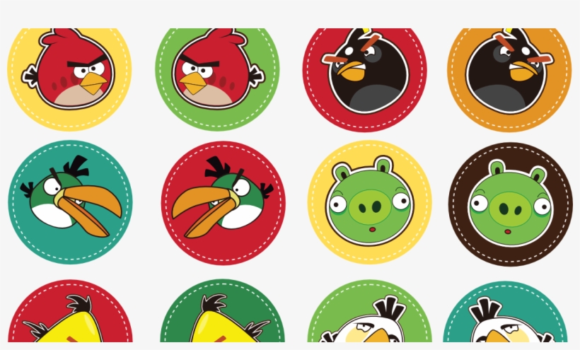 Download Angry Birds Images To Print Clipart Birthday - Free Angry Birds Toppers, transparent png