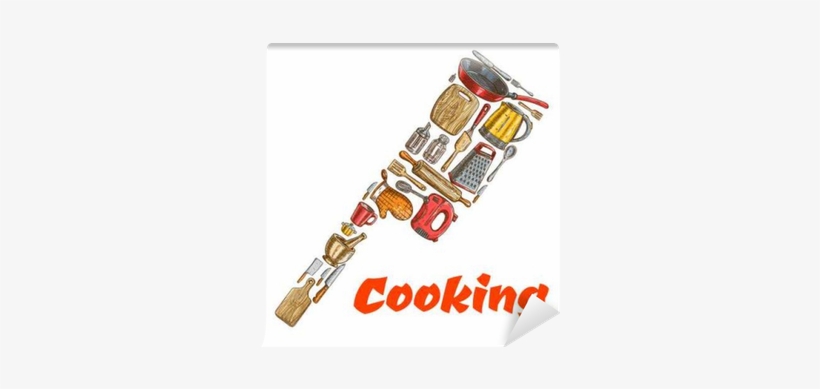 Kitchen Ax Hatchet Emblem Made Of Cooking Utensils - Kitchen, transparent png
