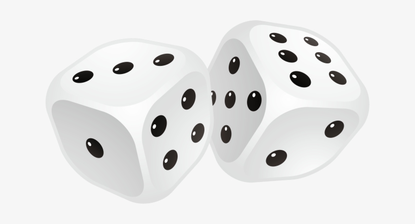 Two White Dice - Dice, transparent png