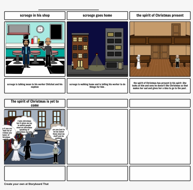 Scrooge's Chrismas - - Storyboard, transparent png