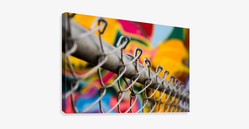 Chain Link Canvas Print - Chain-link Fencing, transparent png