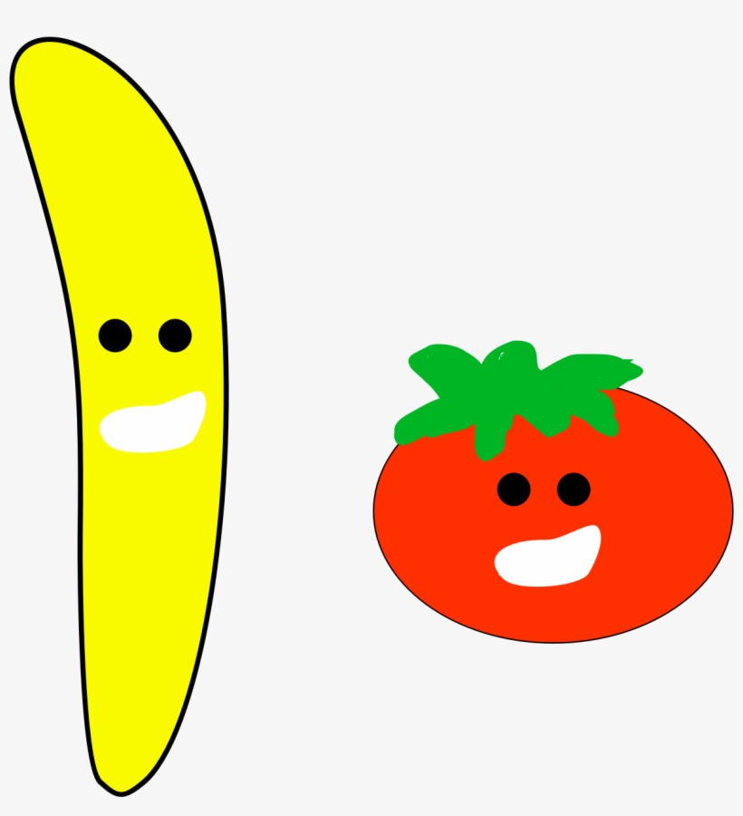 This Free Icons Png Design Of Banana And Tomato, transparent png