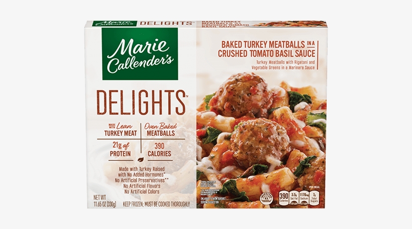 Baked Turkey Meatballs In A Crushed Tomato Basil Sauce - Marie Callenders Delights Baked Turkey Meatballs, transparent png