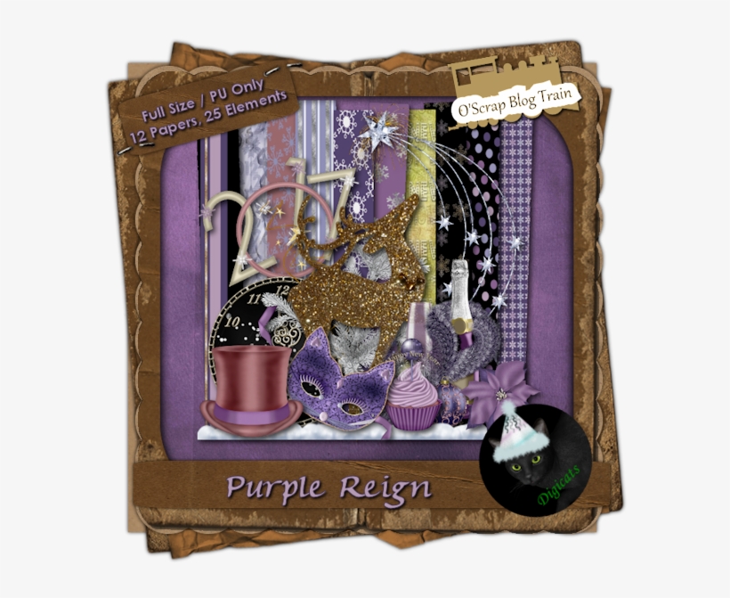 Purple Reign - Digital Scrapbooking, transparent png