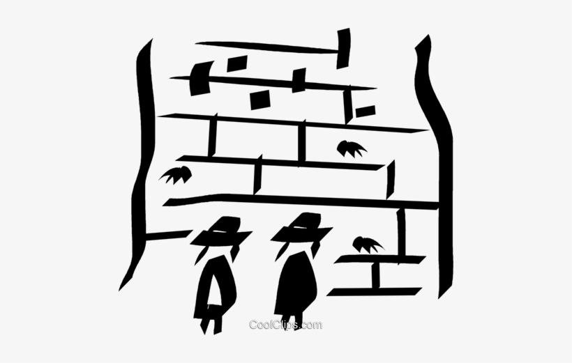 People Praying At The Wailing Wall Royalty Free Vector - Clip Art, transparent png