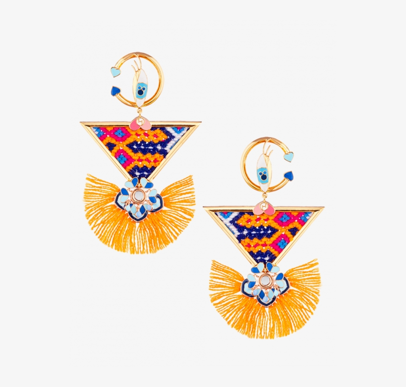 Aztec Fringe Earrings - Earring, transparent png