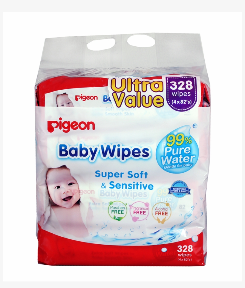 Babies, Baby Accessories Pigeon - Pigeon Baby Water Wipes 3in1 3 X 82’s, transparent png