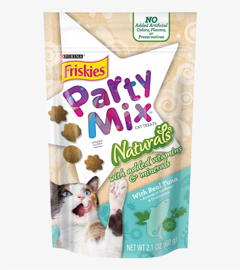 Friskies Party Mix Naturals Real Tuna Cat Treats - Friskies Party Mix Naturals Tuna Cat Treats - 2.1 Oz, transparent png