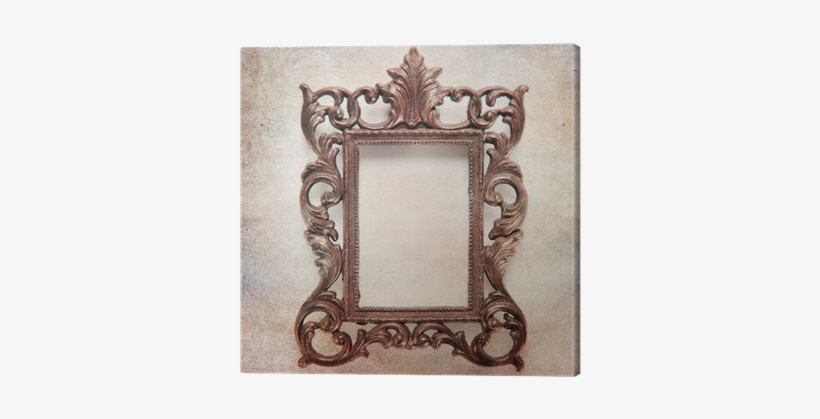 Shabby Chic Background With Antique Frame Canvas Print - Painting, transparent png