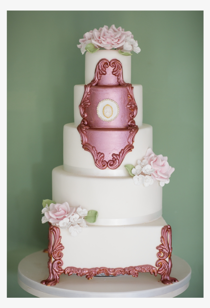 Ornate 5 Tiered Wedding Cake - Wedding Cake, transparent png