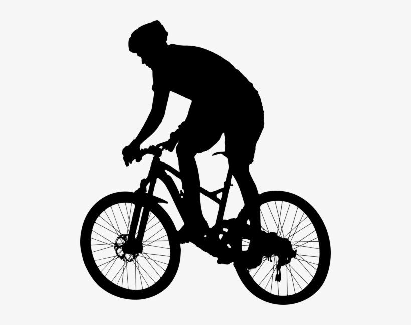 Silhouette Man On Bike, transparent png