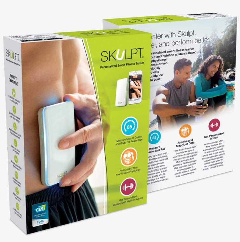 10 Skulpt Package Frontandback - Skulpt 66611 Chisel Handheld Body Scanner White Measure, transparent png