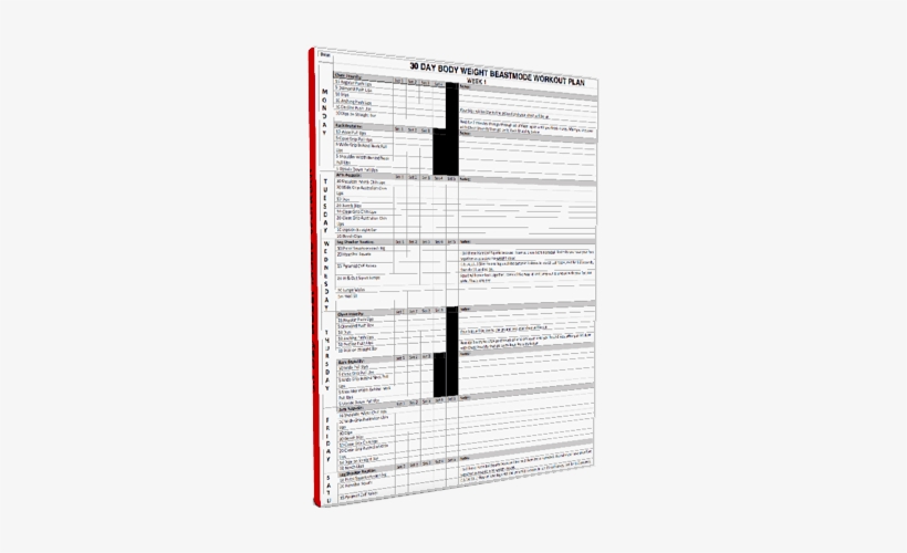Workout Sheet - Exercise, transparent png