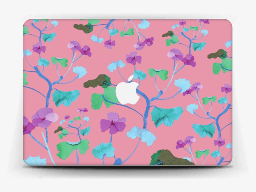 Pink & Colorful Flowers - Apple Macbook Air (13", Mid 2017), transparent png