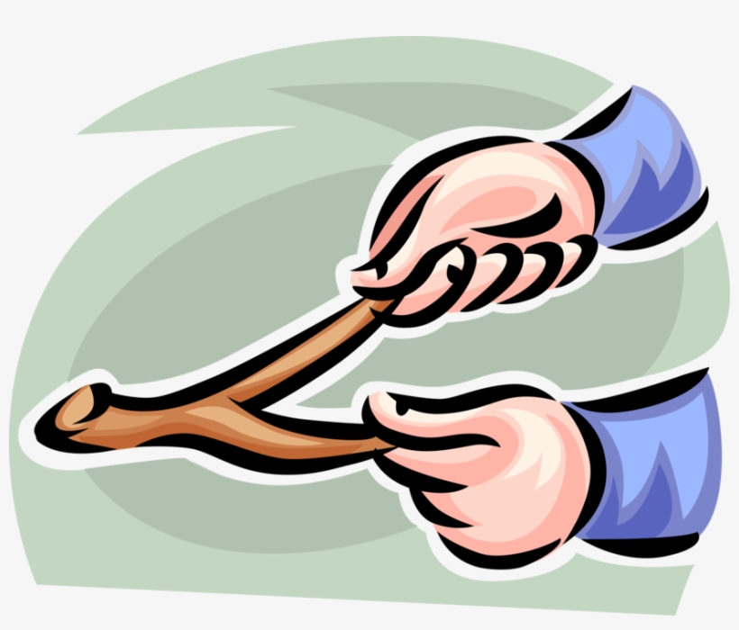 Vector Illustration Of Hands Holds Dowsing Divining - Rhabdomancy, transparent png