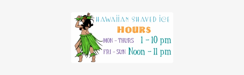 Hawaiian Shaved Ice Static Cling - Hula, transparent png
