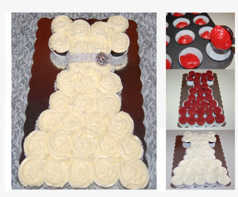 Wedding Dress Cupcake Cake - Cake, transparent png