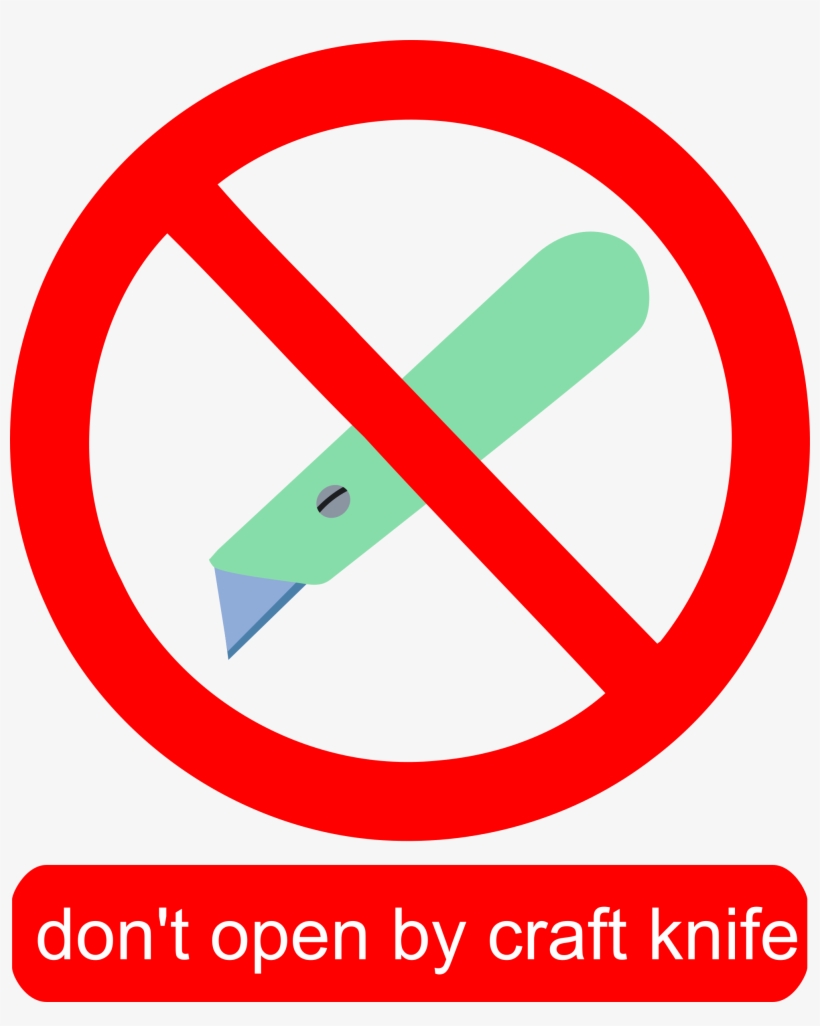This Free Icons Png Design Of Don't Open By Craft Knife, transparent png