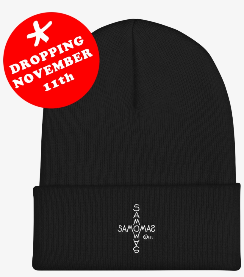 Cross Limited Edition Premium Black Beanie Hand Crafted - Embroidered Beanie Black, transparent png