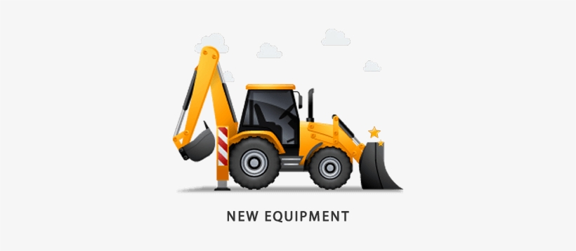 Clip Black And White Backhoe Clipart Plant Machinery - Backhoe Loader, transparent png