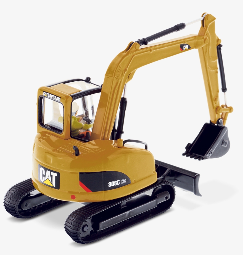 Cat 308c Cr Hydraulic Excavator - Diecast Excavator, transparent png