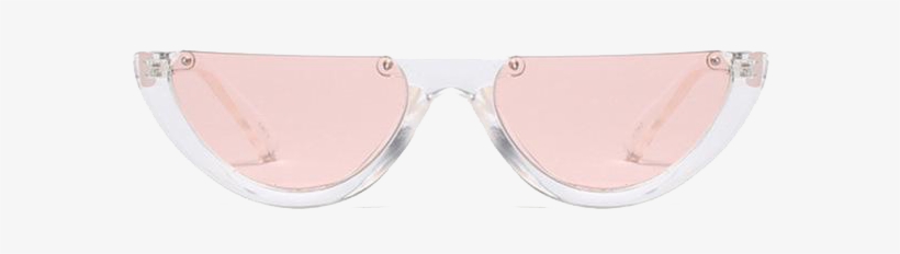 Hot Flat Top Semilunar Semi Rimless Street Snap Sunglasses, transparent png