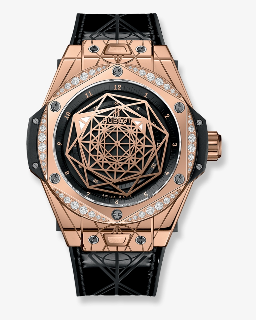 Big Bang Sang Bleu King Gold Diamonds - Hublot Sang Bleu 39mm, transparent png