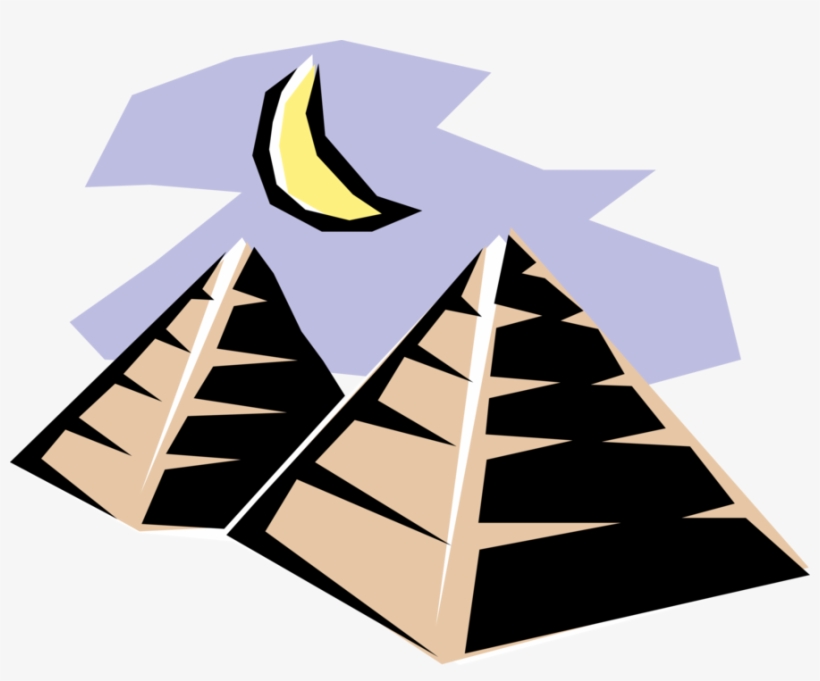 Vector Illustration Of Ancient Egyptian Pyramid Of - Vector Graphics, transparent png