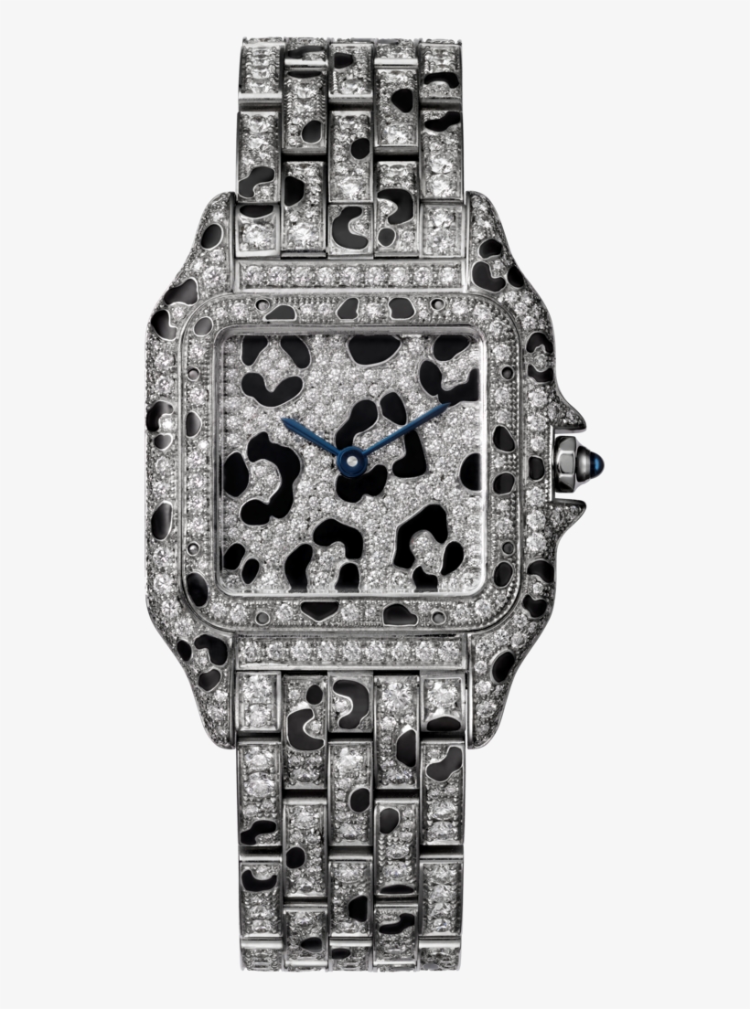 Panthère De Cartier Watchmedium Model, White Gold, - Cartier Panthere, transparent png