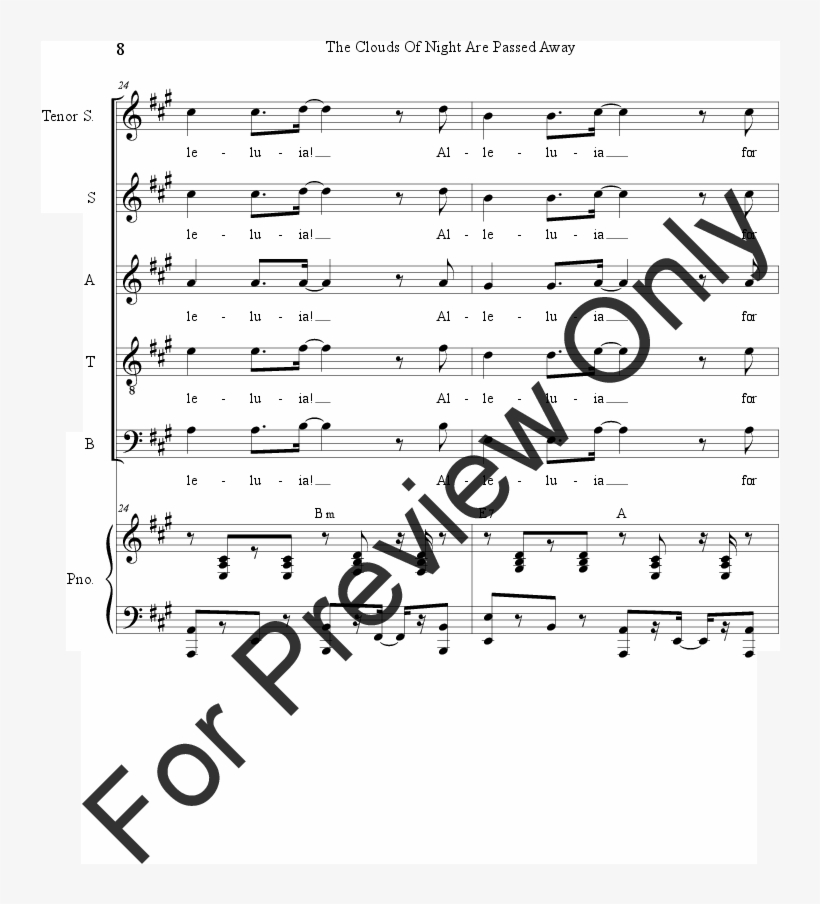 The Clouds Of Night Are Passed Away Thumbnail - Abandoned Funhouse Sheet Music, transparent png