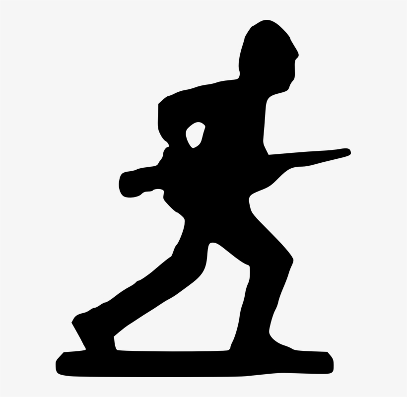 Wars Clipart Soldier Silhouette - Outline Of Ww1 Soldier, transparent png