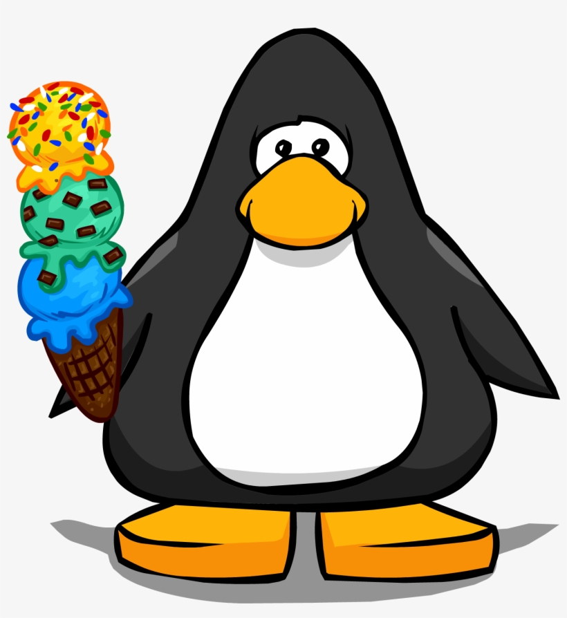 Ice Cream Cone Pc - Club Penguin Penguin, transparent png