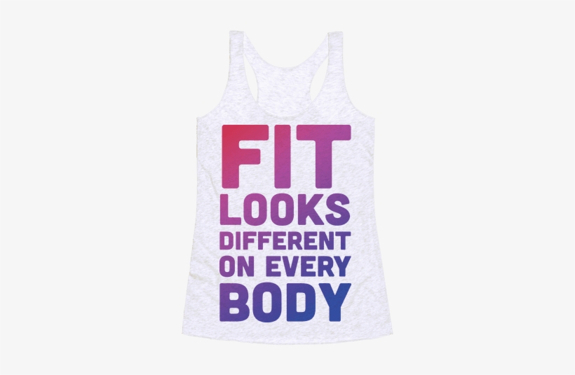 Fit Looks Different On Every Body Racerback Tank Top - Cat, transparent png