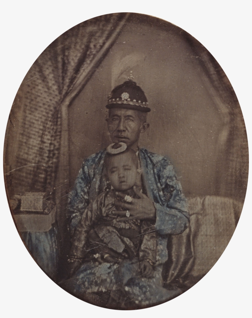 Daguerreotype Of King Mongkut And Daughter, 1861 - Half Dime 1795, transparent png