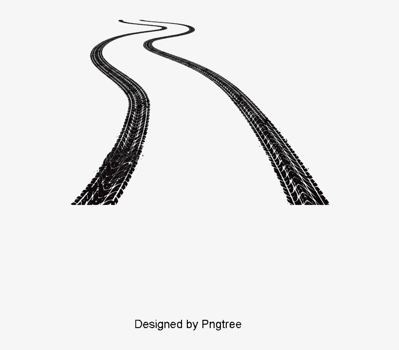 Car Driving Track, Vector Material, Tire Mark, Rut - Portable Network Graphics, transparent png
