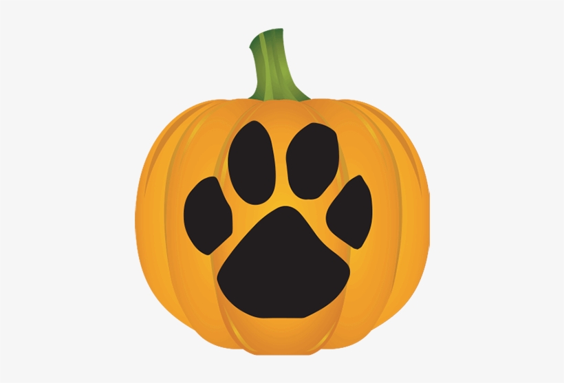 Paw Print Pumpkin - Paw Print Jack O Lantern, transparent png