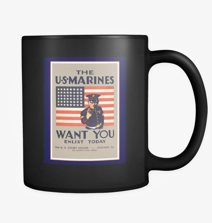 Black Mug, Us Marines Want You - Art.com 'the U.s. Marines Want You' Framed Graphic, transparent png