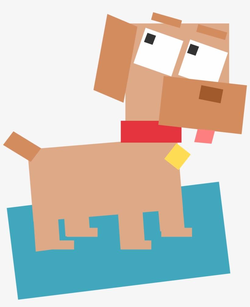 Big Image - Dog Made With Squares, transparent png