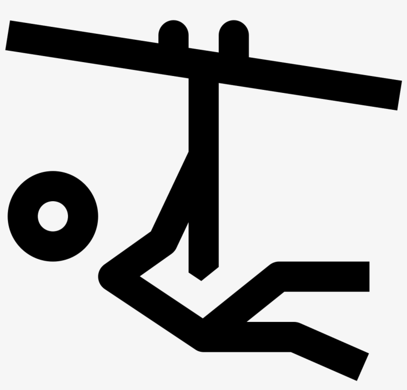 This Icon Depicts Ziplining - Icone Tyrolienne Png, transparent png