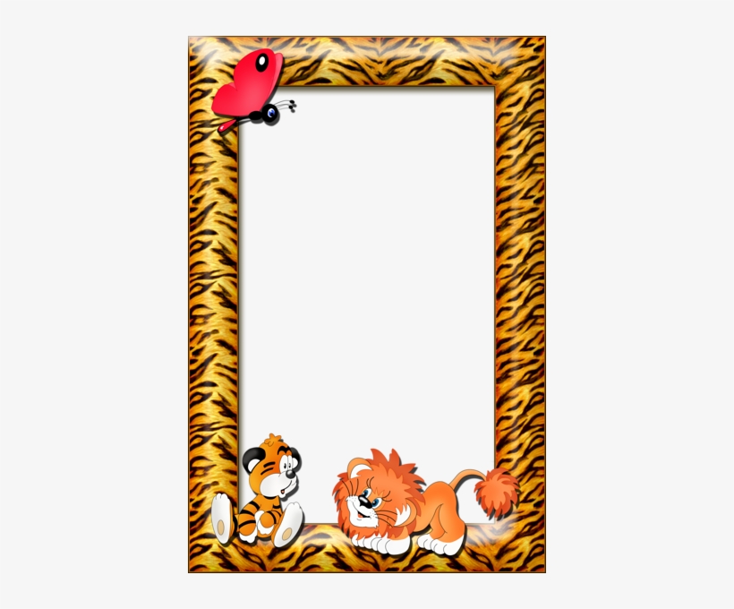 Kids Transparent Photo Frame With Tiger And Lion Tiger Frame
