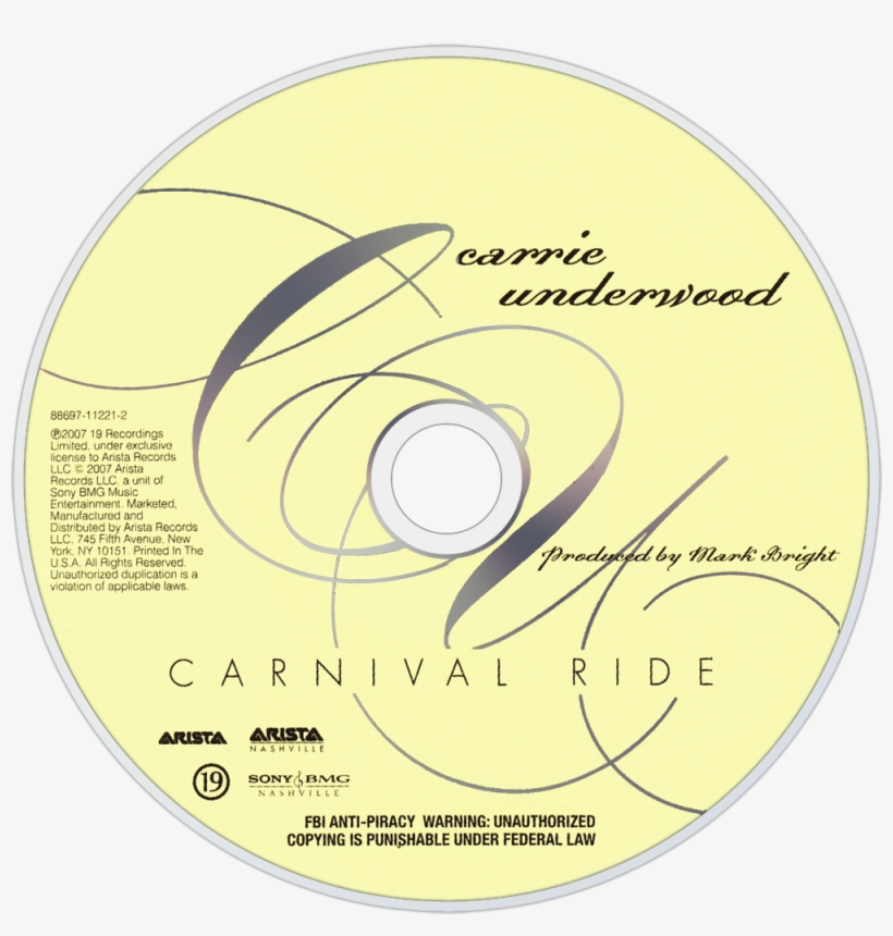 Carrie Underwood Carnival Ride Cd Disc Image - Arista Nashville, transparent png
