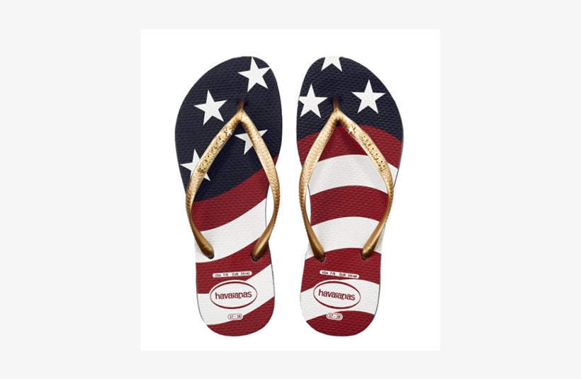 Slim Wavy Usa Flag Sandals - Chinelo Havaianas Estados Unidos, transparent png